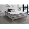 Image de Ensemble matelas Latex + mémoire de forme ACTILATEX PUR 180x200cm 3zones de confort + sommier KIT gris