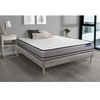 Image de Ensemble matelas ACTILATEX 140x190cm 2 faces à MEMOIRE DE FORME+LATEX 3zones de confort + sommier KIT gris