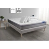 Image de Pack prêt à dormir matelas Mémoire de forme ACTIMEMO ZEN 140x200 7zones de confort + sommier KIT gris + 2 oreillers +couette