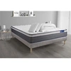 Image de Pack prêt à dormir matelas ACTIMEMO PLUS 160x200 Mémoire de forme 7zones confort + sommier KIT gris + 2 oreillers + couette