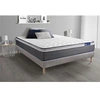 Image de Ensemble matelas ACTIMEMO PLUS 140x200 Mémoire de forme Maxi épaisseur 7zones de confort + sommier KIT gris