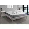 Image de ACTISOM Pack prêt a dormir matelas ACTIMEMO DREAM memoire de forme 5 zones confort sommier KIT gris 140 x 190 cm