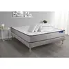 Image de ACTISOM Pack prêt a dormir matelas Memoire de forme ACTIMEMO FORM 5 zones confort sommier KIT gris 2 oreillers couette 160 x 200 cm