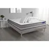 Image de ACTISOM Pack prêt a dormir matelas a memoire 2 oreillers et couette ACTIMEMO PUR 3 zones de confort sommier KIT gris 140 x 200 cm