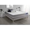 Image de Ensemble matelas à mémoire ACTIMEMO PUR 140x200cm 3zones de confort + sommier KIT gris