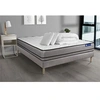 Image de Pack prêt à dormir matelas ACTIMEMO 160x200cm à MEMOIRE DE FORME 3zones de confort + sommier KIT gris + 2 oreillers +couette