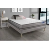 Image de Ensemble matelas ACTIMEMO 140x190cm 2 faces à MEMOIRE DE FORME 3zones de confort + sommier KIT gris