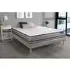 Image de ACTISOM Ensemble matelas ACTIMEMO 2 faces a Mémoire de forme 3 zones de confort sommier KIT gris 90 x 190 cm