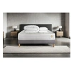 Image de Pack Matelas Vingt-Huit - Ressorts ensachés et mémoire de forme - Ep : 28cm - Sommier kit Gris avec couette et 2 oreillers