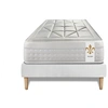 Image de Ensemble matelas 90 x 190 cm Vingt-Huit - Ressorts ensachés - Ep : 28 cm - Equilibré - sommier kit Blanc