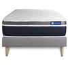 Image de Ensemble ACTIFLEX CONFORT Matelas Ressorts ensachés+mémoire de forme 120x190cm Maxi épaisseur + sommier KIT gris