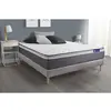 Image de ACTISOM Ensemble matelas ACTIFLEX PLUS Ressorts ensaches+Memoire de forme Maxi epaisseur 7 zones de confort sommier KIT gris 120 x 200 cm