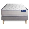 Image de Ensemble matelas Ressorts ensachés et Mémoire de forme ACTIFLEX FORM 120x190 cm 5zones de confort + sommier KIT gris