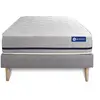 Image de Ensemble matelas 120x190 ACTIFLEX SOFT 3zones de confort + sommier KIT gris