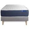 Image de Ensemble matelas Latex et Mémoire de forme ACTILATEX SLEEP 80x190 5zones de confort + sommier KIT gris