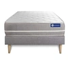 Image de Ensemble matelas latex + mémoire de forme actilatex touch 120x190 3zones de confort + sommier kit gris