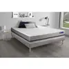 Image de ACTISOM Ensemble matelas ACTILATEX SOFT 3 zones de confort sommier KIT gris 120 x 190 cm