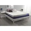 Image de ACTISOM Ensemble ACTIMEMO CONFORT Matelas memoire de forme Maxi epaisseur 7 zones de confort et sommier KIT gris 120 x 200 cm