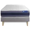 Image de Ensemble matelas Mémoire de forme ACTIMEMO MORPHO 120x190 Maxi épaisseur 5zones de confort + sommier KIT gris
