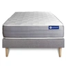 Image de Ensemble matelas ACTIMEMO DREAM mémoire de forme 80x190 cm 5zones de confort + sommier KIT gris