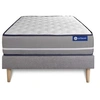Image de Ensemble matelas à mémoire ACTIMEMO PUR 80x190cm 3zones de confort + sommier KIT gris