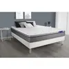 Image de ACTISOM Ensemble matelas Ressorts ensaches Memoire de forme ACTIFLEX ZEN Maxi epaisseur 7 zones de confort sommier KIT blanc 80 x 190 cm