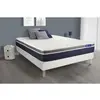 Image de ACTISOM Ensemble ACTIFLEX CONFORT Matelas Ressorts ensaches memoire de forme Maxi epaisseur et sommier KIT blanc 120 x 190 cm