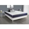 Image de ACTISOM Ensemble matelas Ressorts ensaches Memoire de forme ACTIFLEX MORPHO Maxi epaisseur 5zones confort sommier KIT blanc 80 x 200 cm