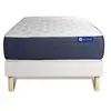 Image de Ensemble matelas Ressorts ensachés et Mémoire de forme ACTIFLEX SLEEP 120x190 5zones de confort + sommier KIT blanc