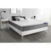 Image de ACTISOM Ensemble matelas Latex Memoire de forme ACTILATEX ZEN Maxi epaisseur 7 zones de confort sommier KIT blanc 80 x 190 cm