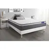 Image de ACTISOM Ensemble matelas ACTILATEX PLUS Latex Memoire de forme Maxi epaisseur 7 zones de confort sommier KIT blanc 80 x 190 cm