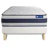 Image de Ensemble matelas Latex et Mémoire de forme ACTILATEX ERGO 80x200 cm Maxi épaisseur 5zones de confort + sommier KIT blanc