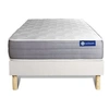 Image de Ensemble matelas ACTILATEX DREAM Latex et mémoire de forme 120x200 cm 5zones de confort + sommier KIT blanc