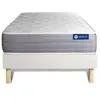 Image de Ensemble matelas ACTILATEX DREAM Latex et mémoire de forme 120x190 cm 5zones de confort + sommier KIT blanc