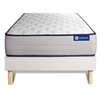 Image de Ensemble matelas Latex et Mémoire de forme ACTILATEX FORM 80x190 cm 5zones de confort + sommier KIT blanc