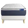 Image de Ensemble matelas Mémoire de forme ACTIMEMO MAX 120x200 cm Maxi épaisseur 7zones de confort + sommier KIT blanc