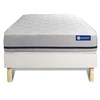 Image de Ensemble matelas 120x200 ACTIMEMO SOFT 3zones de confort + sommier KIT blanc
