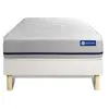 Image de Ensemble matelas 120x190 ACTIMEMO SOFT 3zones de confort + sommier KIT blanc