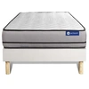 Image de Ensemble matelas ACTIMEMO 120x200cm 2 faces à MEMOIRE DE FORME 3zones de confort + sommier KIT blanc
