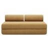 Image de Canapé 3 places convertible et modulable - Tissu tweed Jaune