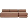 Image de Canapé 4 places - 2 modules convertibles : Canapé 3 places + Fauteuil - Tissu tweed Rouge