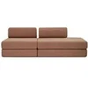 Image de Canapé 3 places - 2 modules convertibles : Canapé 2 places + Fauteuil - Tissu tweed Rouge