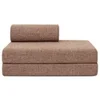Image de Canapé 2 places convertible et modulable - Tissu tweed Rouge