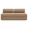 Image de Canapé 3 places convertible et modulable - Tissu tweed Marron