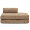 Image de Canapé 2 places convertible et modulable - Tissu tweed Marron