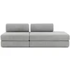 Image de Canapé 3 places - 2 modules convertibles : Canapé 2 places + Fauteuil - Tissu tweed Gris