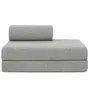 Image de Canapé 2 places convertible et modulable - Tissu tweed Gris