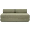 Image de Canapé 3 places convertible et modulable - Tissu tweed Vert