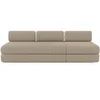 Image de Canapé 4 places - 2 modules convertibles : Canapé 3 places + Fauteuil - Velours côtelé XL Taupe