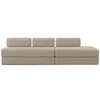 Image de Canapé 5 places - 2 modules convertibles : Canapé 3 places + Canapé 2 places - Velours côtelé XL Taupe